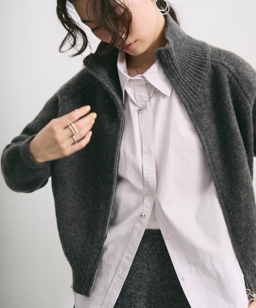 ニット セーター ハイネックニットジップアップ レディース : ZOZOTOWN