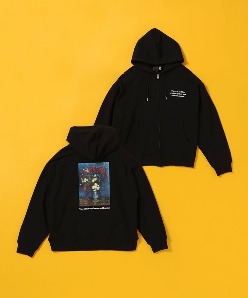 LAKOLE（ラコレ） パーカー アート」絵画裏毛ZIPパーカー635314 メンズ