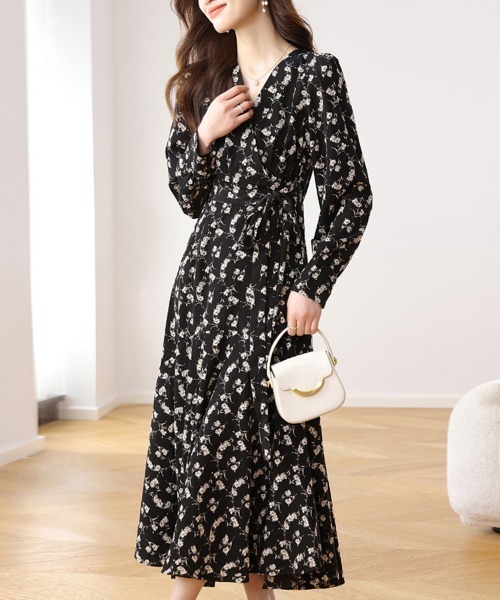 【YOKANG】 花柄　ロングワンピース ワンピース 花柄ロングワンピース : ZOZOTOWN Yahoo!店 - 通販 - Yahoo