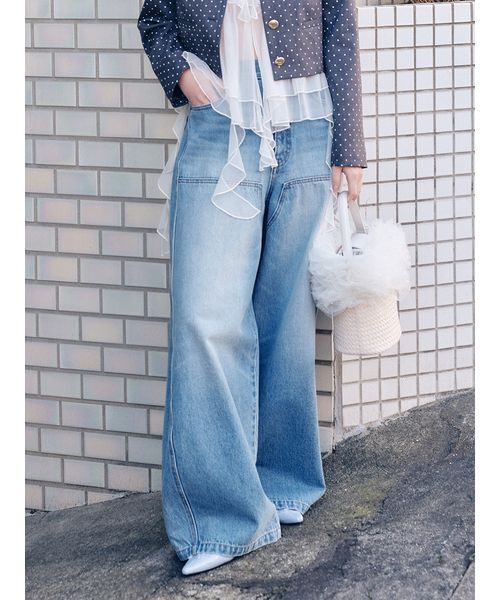 LILY BROWN（リリーブラウン） ワイドパンツ ジーンズ デニム デニム