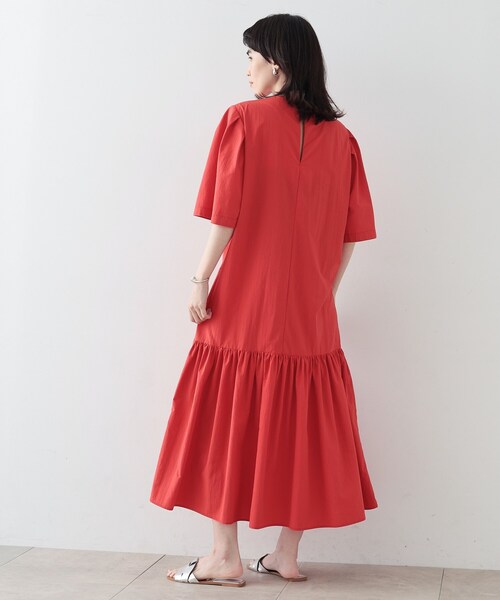 「GALLEST」 半袖ワンピース 38 ベージュ レディース_画像2