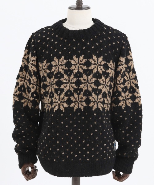 「CAMBIO」 長袖ニット「Himalayan climber's hand-knitコラボ」 X-LARGE キャメル メンズ_画像2