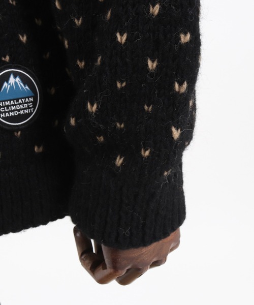 「CAMBIO」 長袖ニット「Himalayan climber's hand-knitコラボ」 X-LARGE キャメル メンズ_画像6
