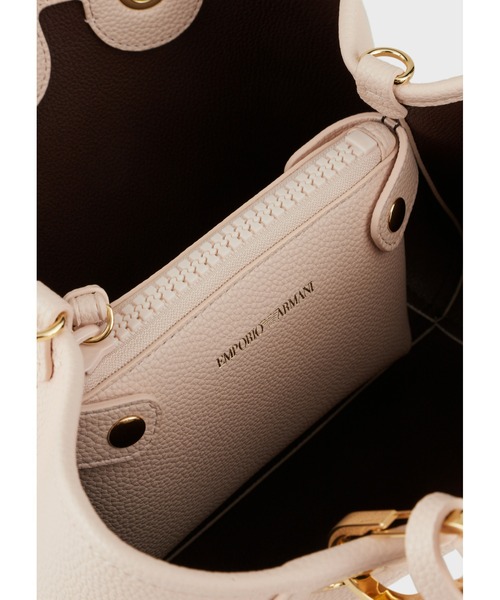 「EMPORIO ARMANI」 ハンドバッグ FREE ブラック×ゴールド レディースの画像