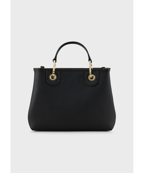 「EMPORIO ARMANI」 ハンドバッグ FREE ブラック×ゴールド レディースの画像