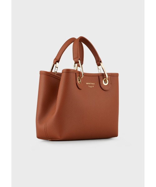 「EMPORIO ARMANI」 ハンドバッグ FREE ブラック×ゴールド レディースの画像