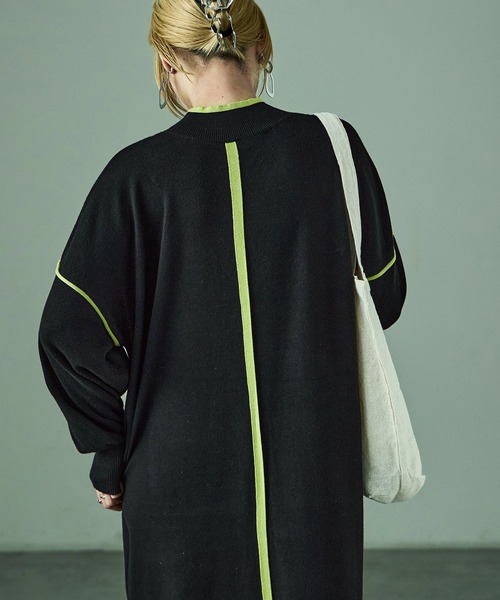 「Fashion Letter」 ニットワンピース M ライトグレー レディース_画像9