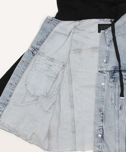 「ALLSAINTS」 デニムジャケット 10 インディゴブルー レディースの画像