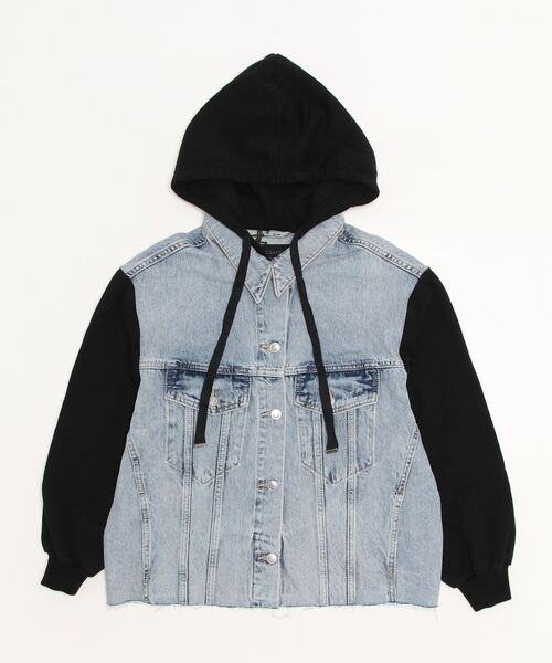 「ALLSAINTS」 デニムジャケット 10 インディゴブルー レディースの画像