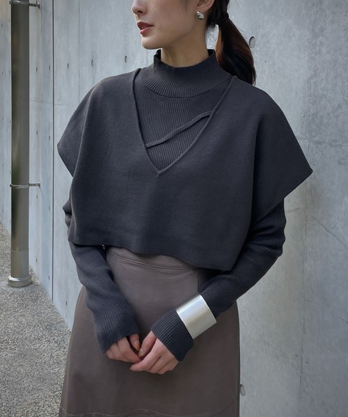 「&g'aime」 半袖カットソー FREE グレイッシュベージュ レディース_画像7