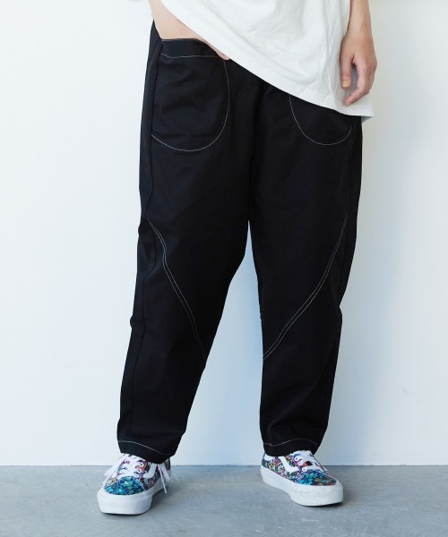 「rehacer」 イージーパンツ SMALL ブラウン メンズ_画像8