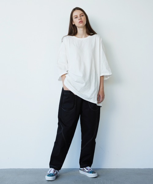 「rehacer」 イージーパンツ SMALL ブラウン メンズ_画像9