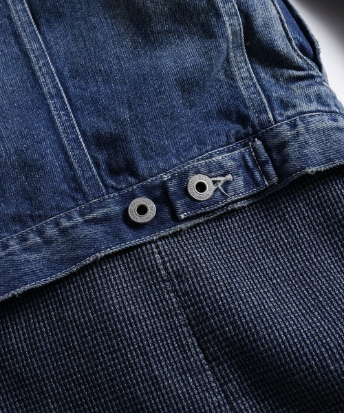 デニムジャケット gジャン FDMTL/ファンダメンタル/PLEATS LAPEL JACKET 3YR WASH メンズ レディースの画像