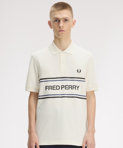 フレッドペリー ポロシャツ 半袖 アイボリー FRED PERRY（フレッドペリー） ポロシャツ 半袖 Fred Perry Graphic