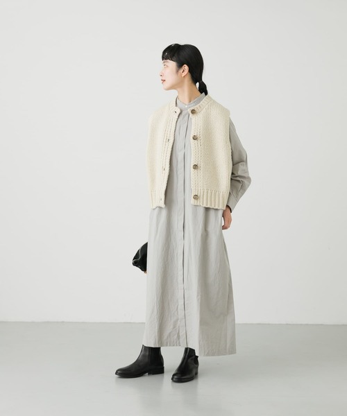 「かぐれ」 ニットベスト FREE グレー レディース_画像7
