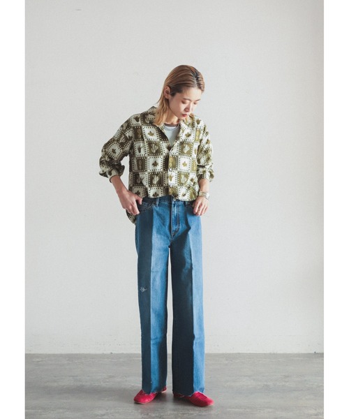 「FIL DE FER」 デニムパンツ SMALL ブルー レディースの画像