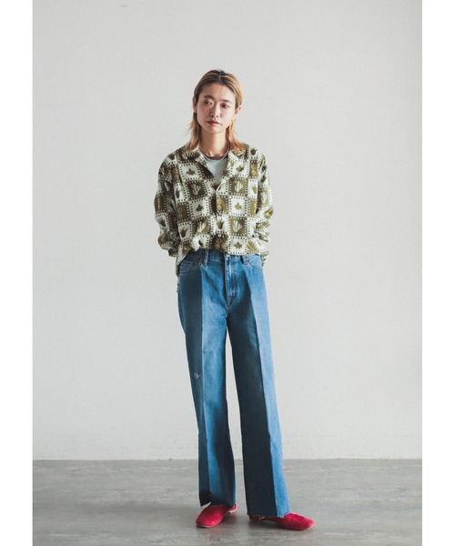 「FIL DE FER」 デニムパンツ SMALL ブルー レディースの画像