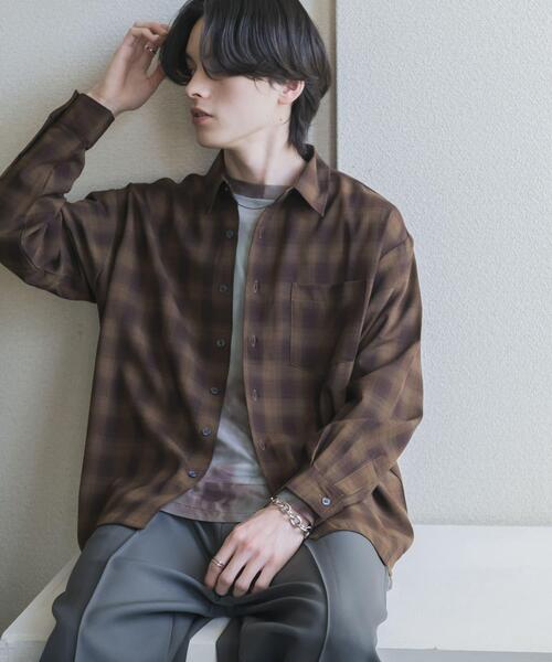 SENSE OF PLACE by URBAN RESEARCH シャツ マドラスチェックロング