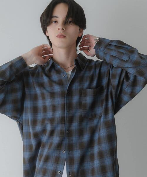 SENSE OF PLACE by URBAN RESEARCH シャツ マドラスチェックロング