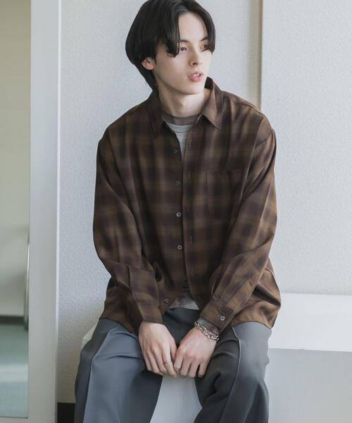 SENSE OF PLACE by URBAN RESEARCH シャツ マドラスチェックロング