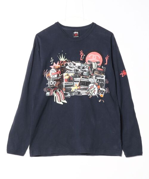 STUSSY（ステューシー） 長袖Tシャツ M ネイビー メンズ : ZOZOTOWN