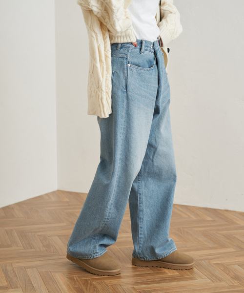 「FRAMeWORK」 デニムパンツ 38 ブルー系その他 レディース_画像3