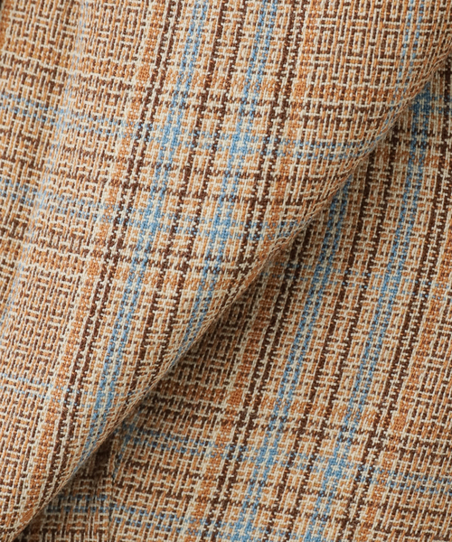コート アウター RECTO/レクト CLINKLE VINTAGE CHECK JACKET (CAMEL) ジャケット RW26SWJK006CMの画像