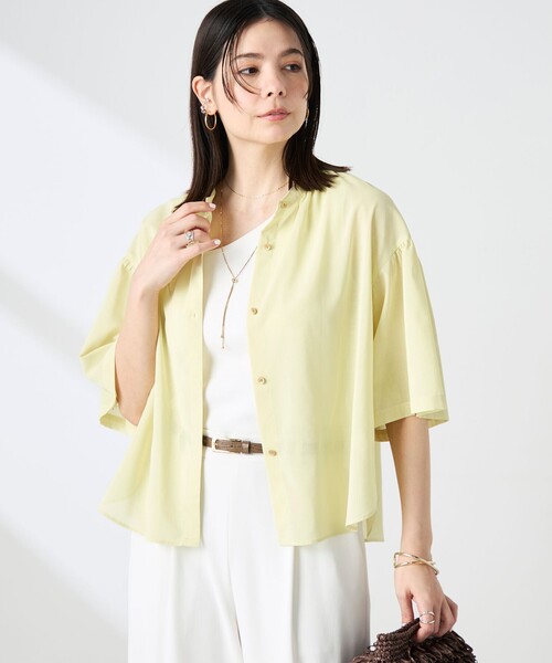 ブラウス シャツ ウォッシャブル袖2ＷAYシアーボイルブラウス レディースの画像
