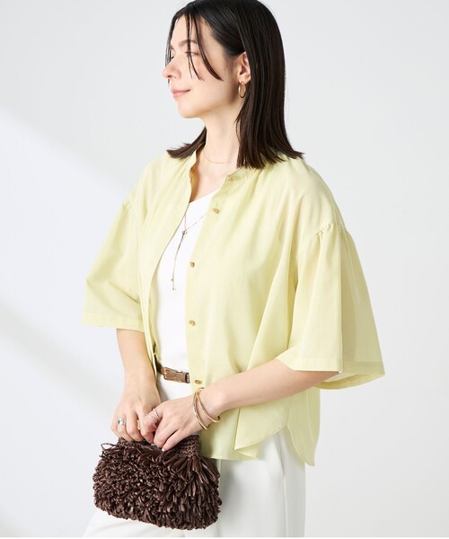ブラウス シャツ ウォッシャブル袖2ＷAYシアーボイルブラウス レディースの画像