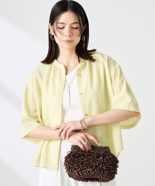 ブラウス シャツ ウォッシャブル袖2ＷAYシアーボイルブラウス レディースの画像