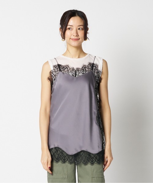 HELIOPOLE（エリオポール） キャミソール SATIN LACE CAMISOLE 