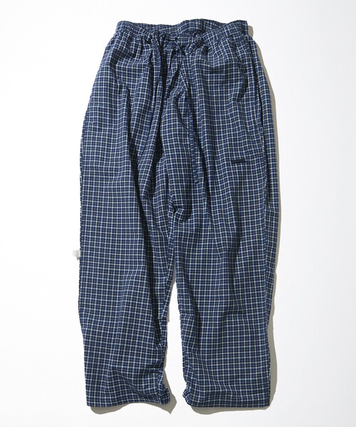 CAHLUMN Indigo Madras Check イージーパンツ XXL CAHLUMN（カウラム） パンツ Indigo Madras Check Easy Pant メンズ