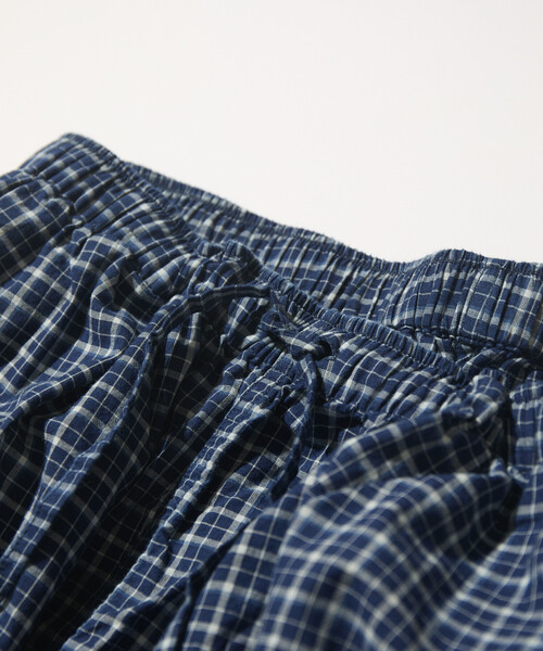 CAHLUMNカウラムSelvedgeDenimPantBaggy M ネイビー CAHLUMN（カウラム） パンツ Indigo Madras Check Easy Pant メンズ
