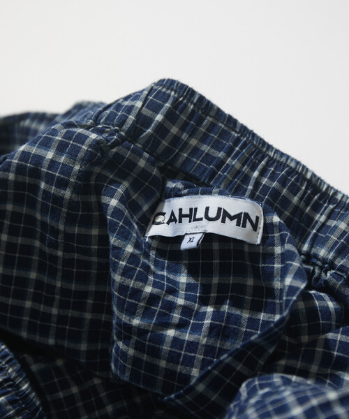 CAHLUMN（カウラム） パンツ Indigo Madras Check Easy Pant メンズ