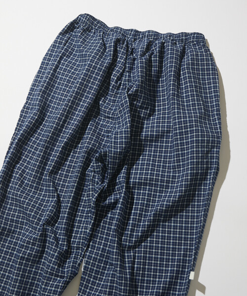 CAHLUMN（カウラム） パンツ Indigo Madras Check Easy Pant メンズ 