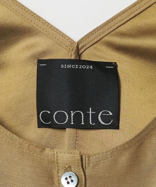 ブラウス シャツ 「conte」フリル ノースリーブブラウス レディースの画像