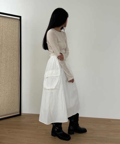 「Didot.showroom」 長袖カットソー FREE グレー レディース_画像4