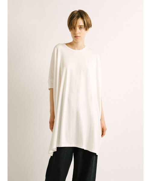 mizuiroind（ミズイロインド） tシャツ ワイドクルーネックチュニック 