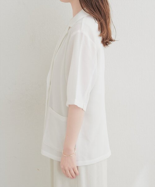 natural couture ジャケット テーラードジャケット メッシュWテーラー 