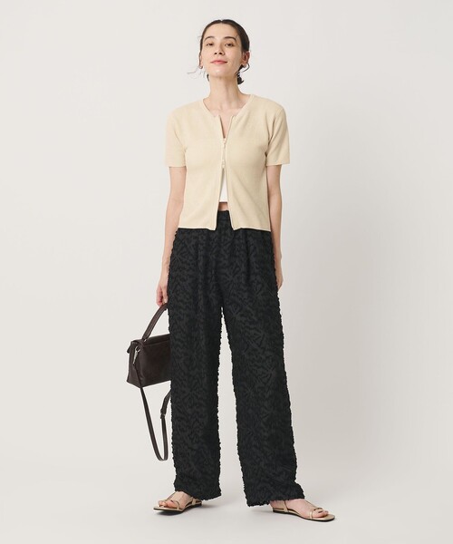 BEAUTY＆YOUTH UNITED ARROWS カーディガン 夏 半袖 コットン ジップ