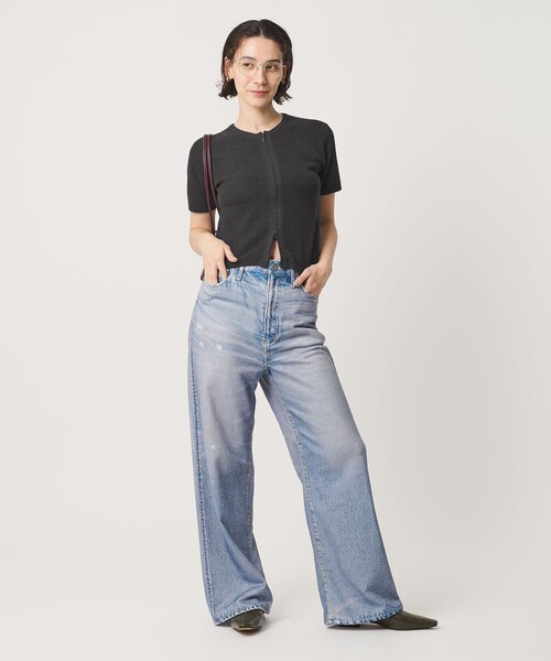 BEAUTY＆YOUTH UNITED ARROWS カーディガン 夏 半袖 コットン ジップ
