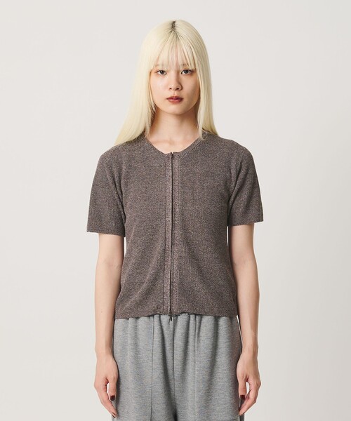 BEAUTY＆YOUTH UNITED ARROWS カーディガン 夏 半袖 コットン ジップ
