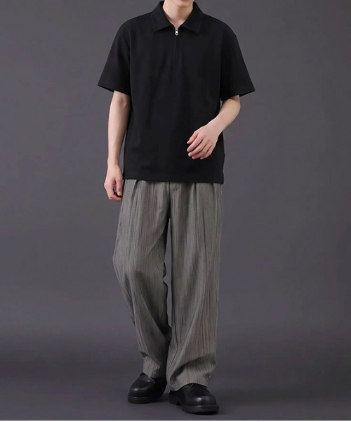 ポロシャツ 半袖 ハーフジップ 半袖ポロシャツ メンズ | revertical | 12