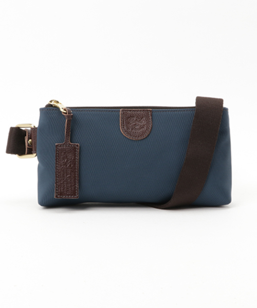 ショルダーバッグ IL BISONTE / NYLON x LEATHER / クロスボディバッグ メンズ レディースの画像