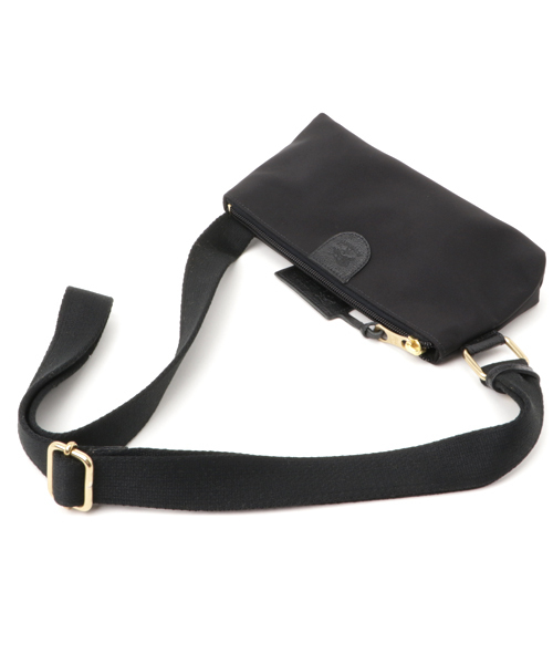 ショルダーバッグ IL BISONTE / NYLON x LEATHER / クロスボディバッグ メンズ レディースの画像