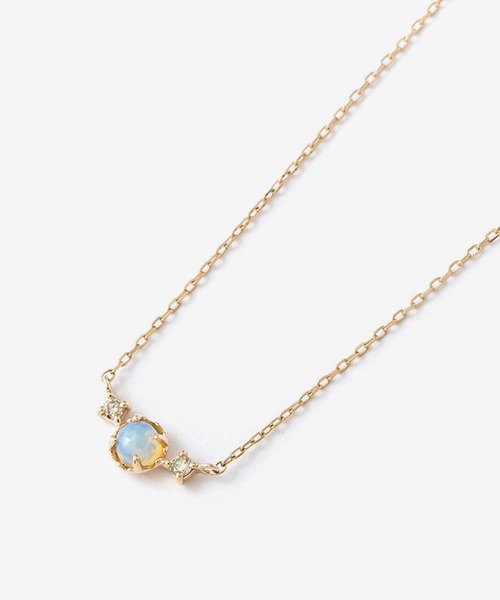 ネックレス 10月誕生石 K10 イエローゴールド オパール ネックレス BLOOM/ブルーム レディースの画像