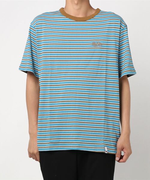 【Paragraph】★関税込★マルチスプライトTシャツ★男女兼用 FRUIT OF THE LOOM tシャツ マルチボーダーS/S Tシャツ メンズ