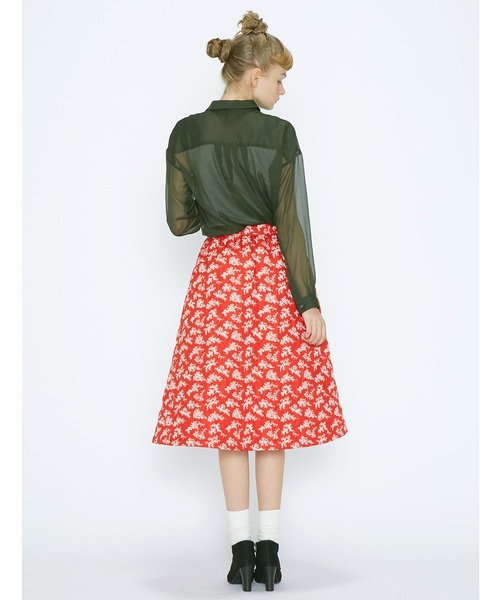 シロップ． ブラウス シャツ 透け感がオトナっぽい ビッグシフォン