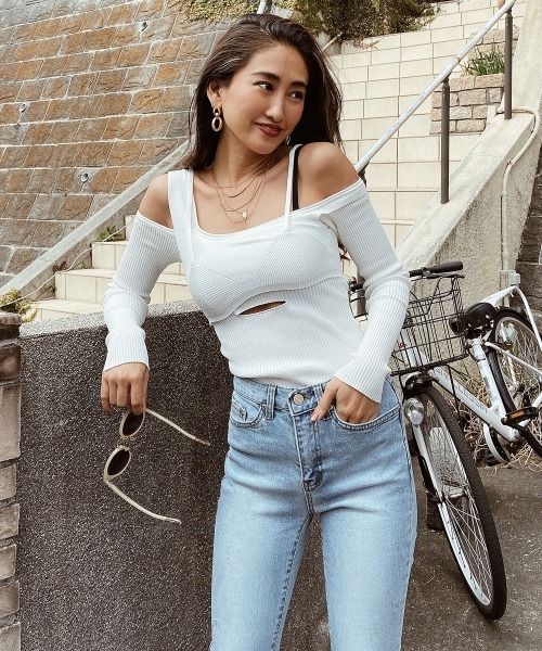 tシャツ デザインアシンメトリートップス レディース