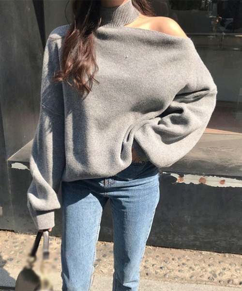 トップス jasmine セール】【Jasmine】セクシーVネックニットトップス（ニット